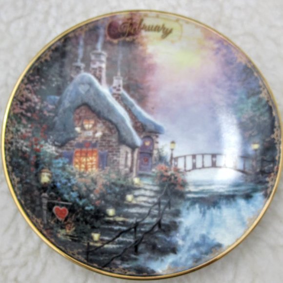 Thomas Kinkade February Collector Plate